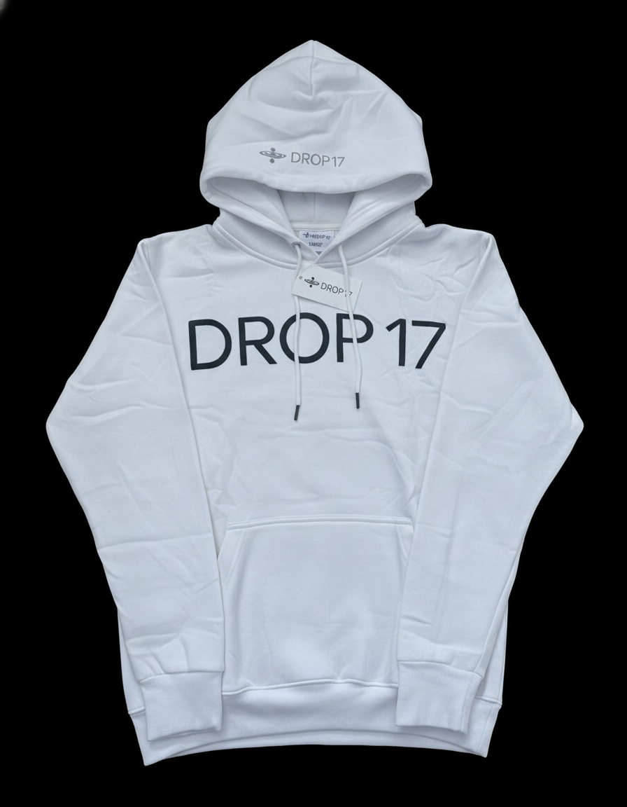 DROP17 Orbit Core Hoodie — White