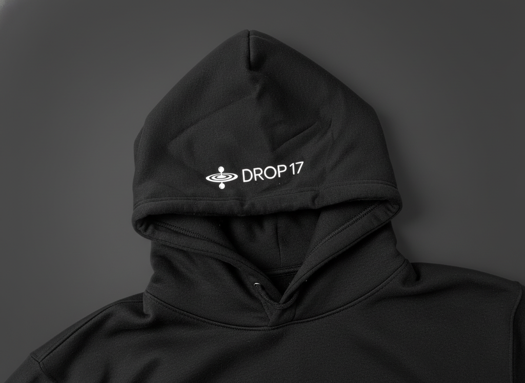 DROP17 Orbit Core Hoodie — Black