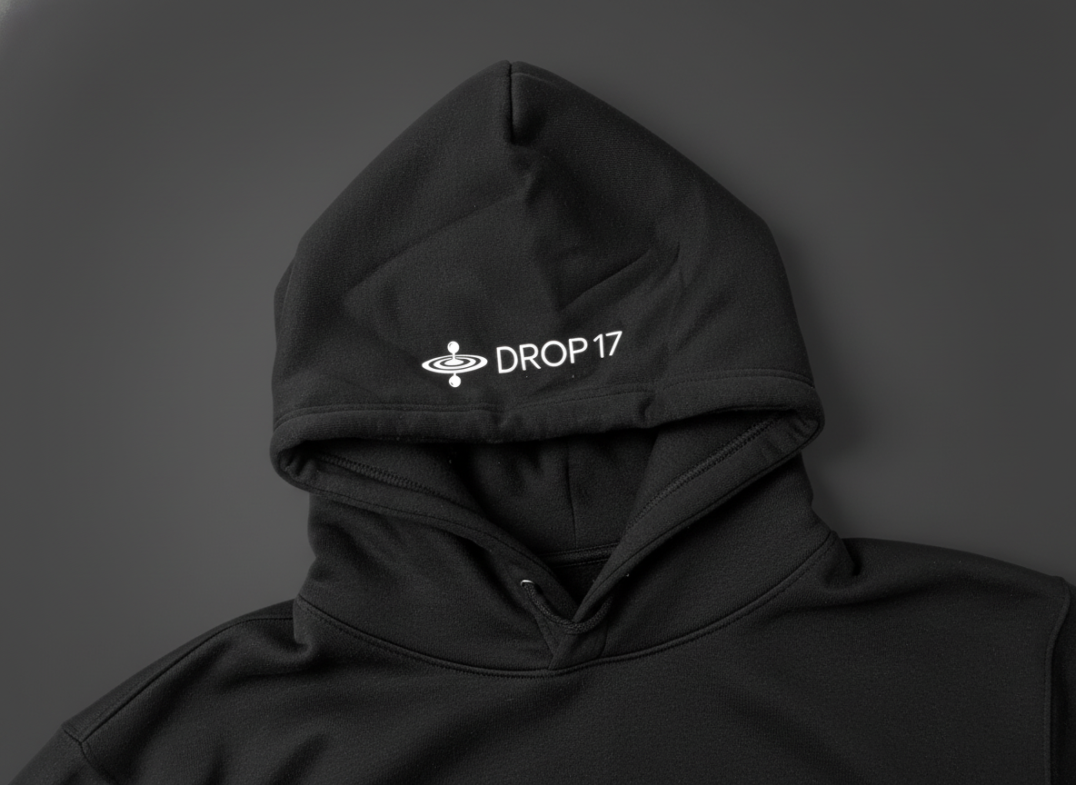 DROP17 Orbit Core Hoodie — Black
