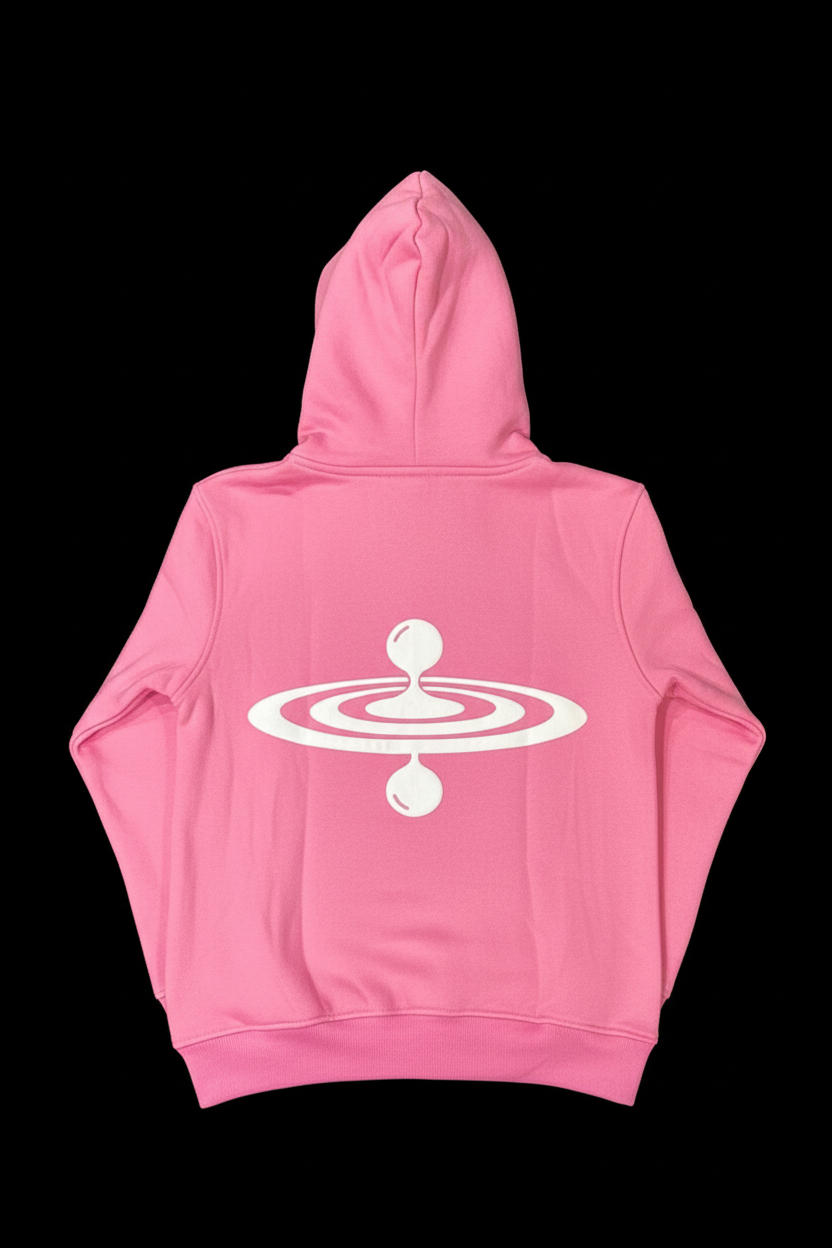 DROP17 Hoodie — Pink Pulse Logo