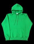 DROP17 Embossed Oversized Hoodie - Electric Green | Premium Heavy Fleece